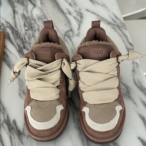 UGG Kids' Brown and Cream Sneakers